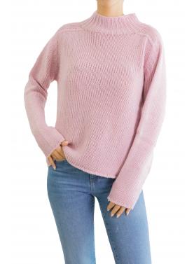 Maglione tinta unita collo alto 